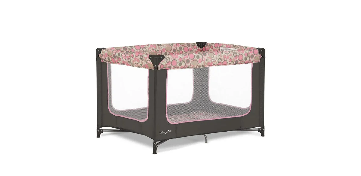 Dream On Me Zodiak Portable Playard in Grey and Pink