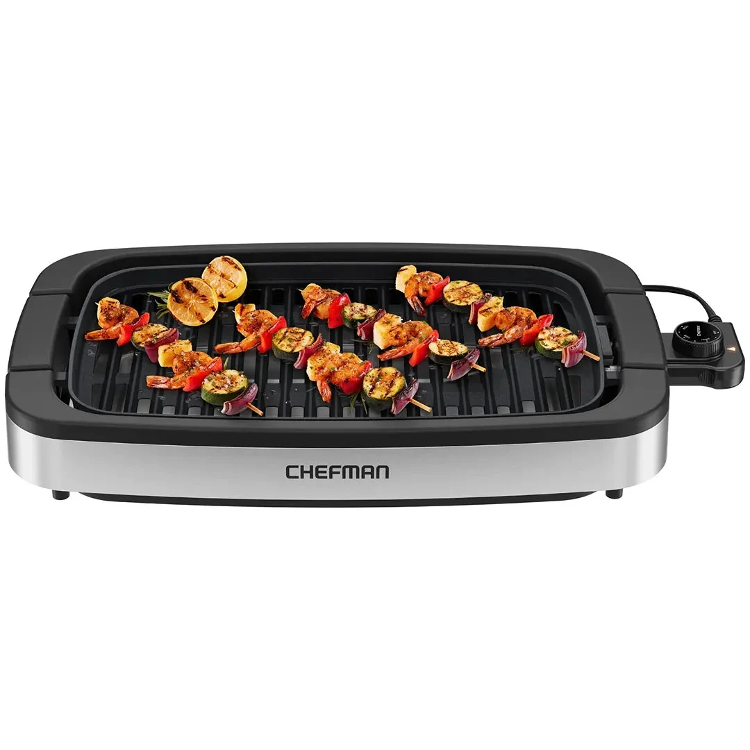 Chefman Smokeless Indoor Electric Grill - Stainless Steal