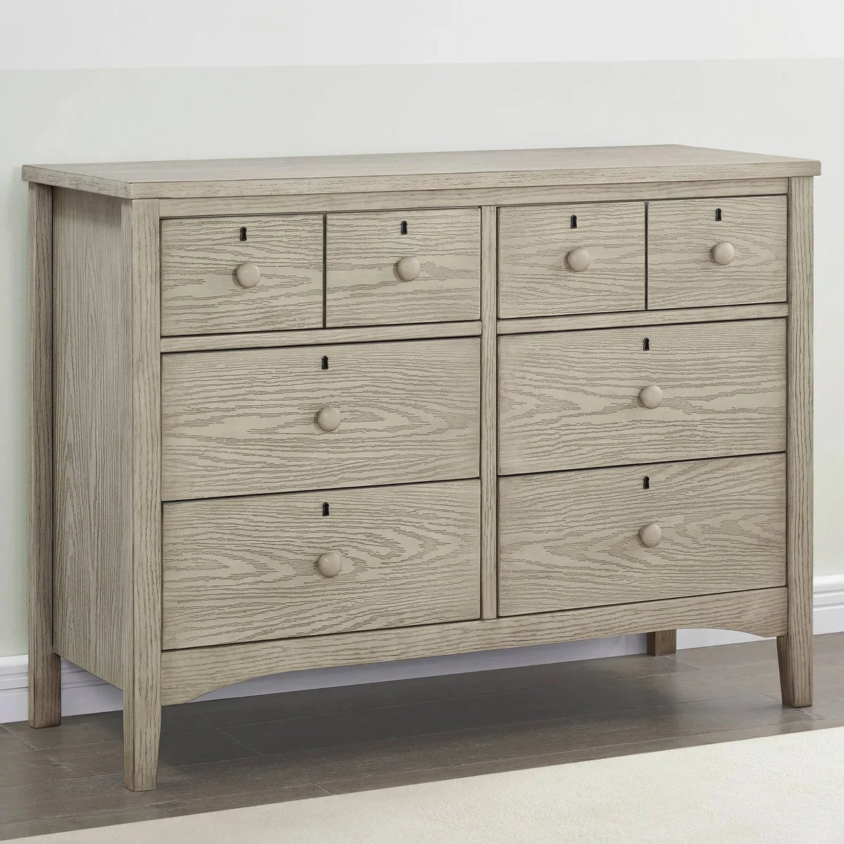Delta Children Farmhouse 6 Drawer Dresser - Textured Limestone