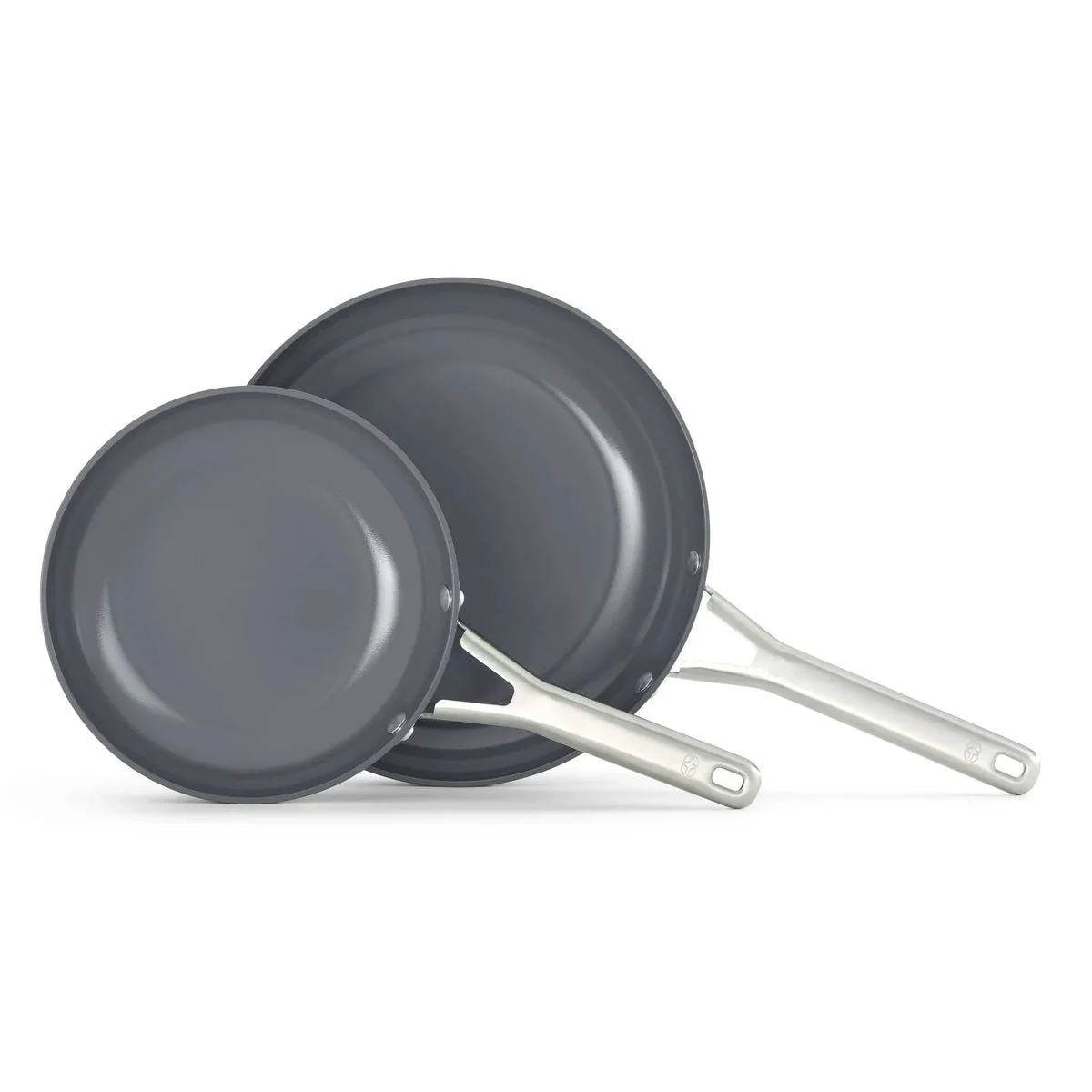 Calphalon Ceramic Fry Pan Combo Silver Ash: Nonstick, Anodized Aluminum, Oven & Dishwasher Safe, 8