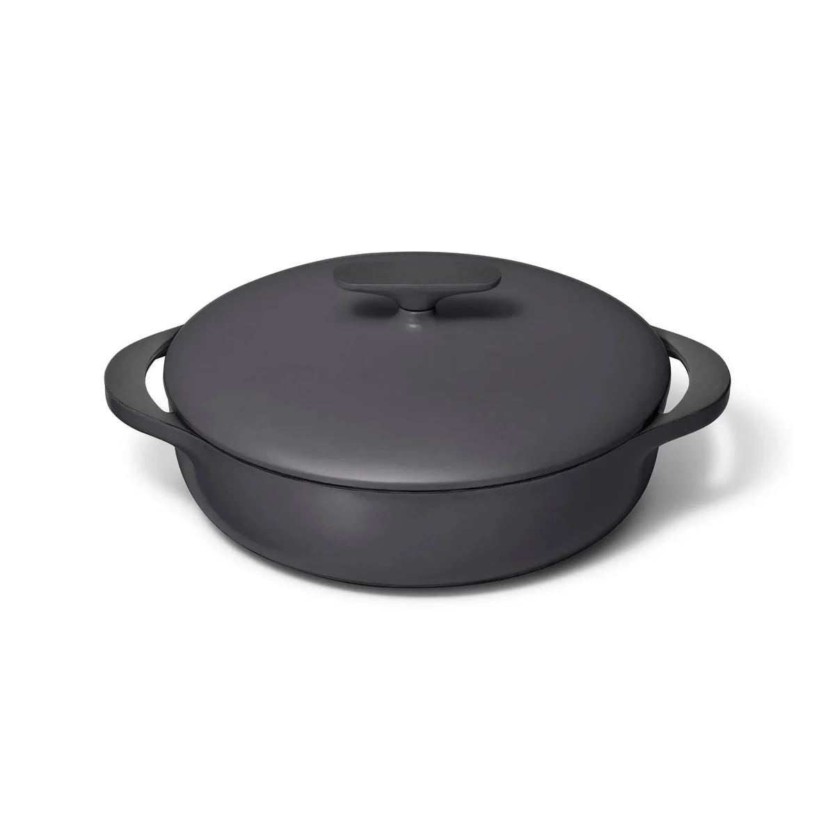 Caraway Enameled Cast Iron Braiser with Lid - Charcoal