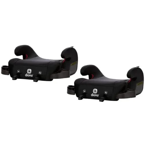 Diono Solana 2 with Latch Pack of 2 Backless Booster Car Seats - Black