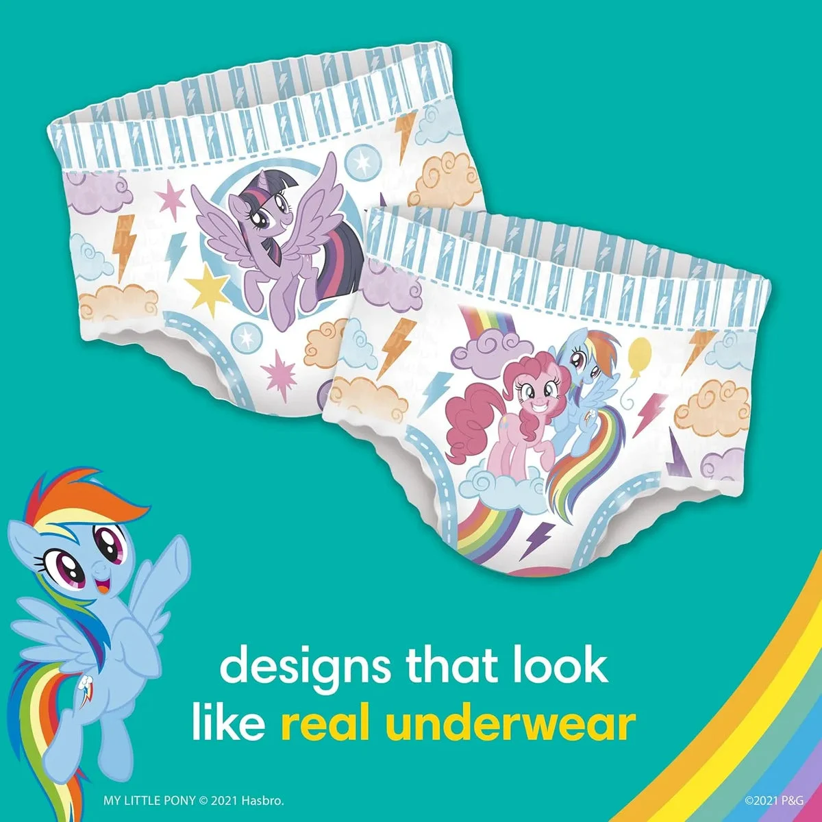 Pampers 22ct Training Pants Size 3T-4T- My Little Pony Potty Underwear