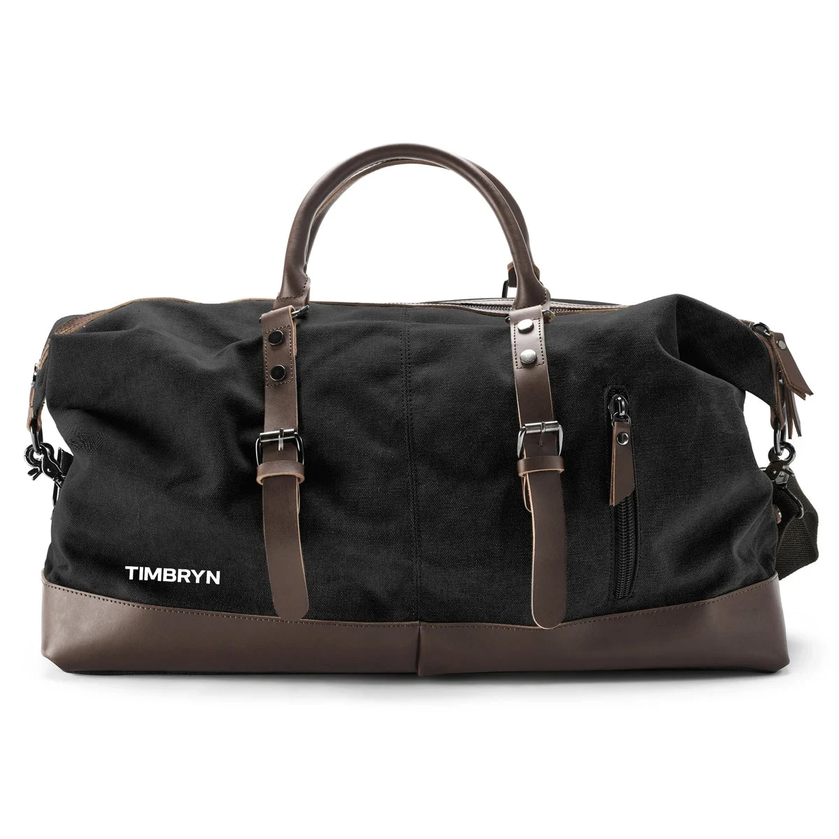 BAGS Large Canvas & PU Leather Weekend Duffle Bag – Men's Vintage Travel Carry-On