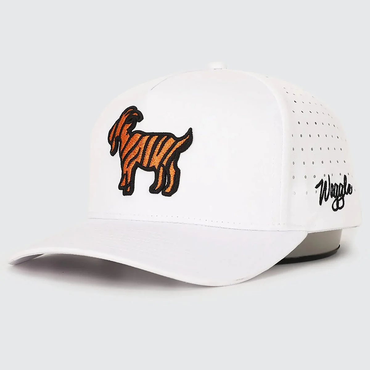 Waggle Back Snap Adjustable Baseball Cap - White