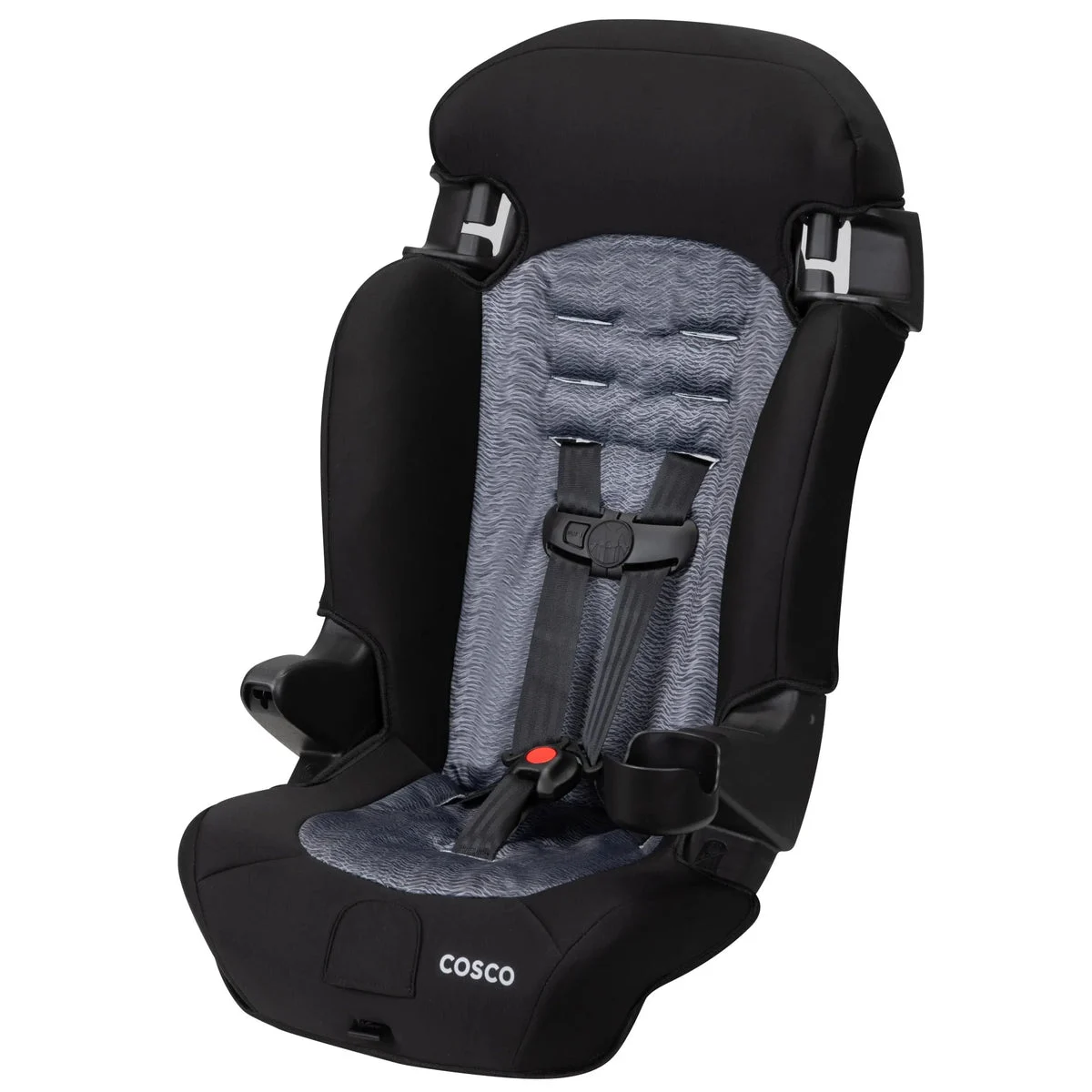 Cosco Finale 2-in-1 Toddler Booster Car Seat, Fiberwave II, Black/Grey