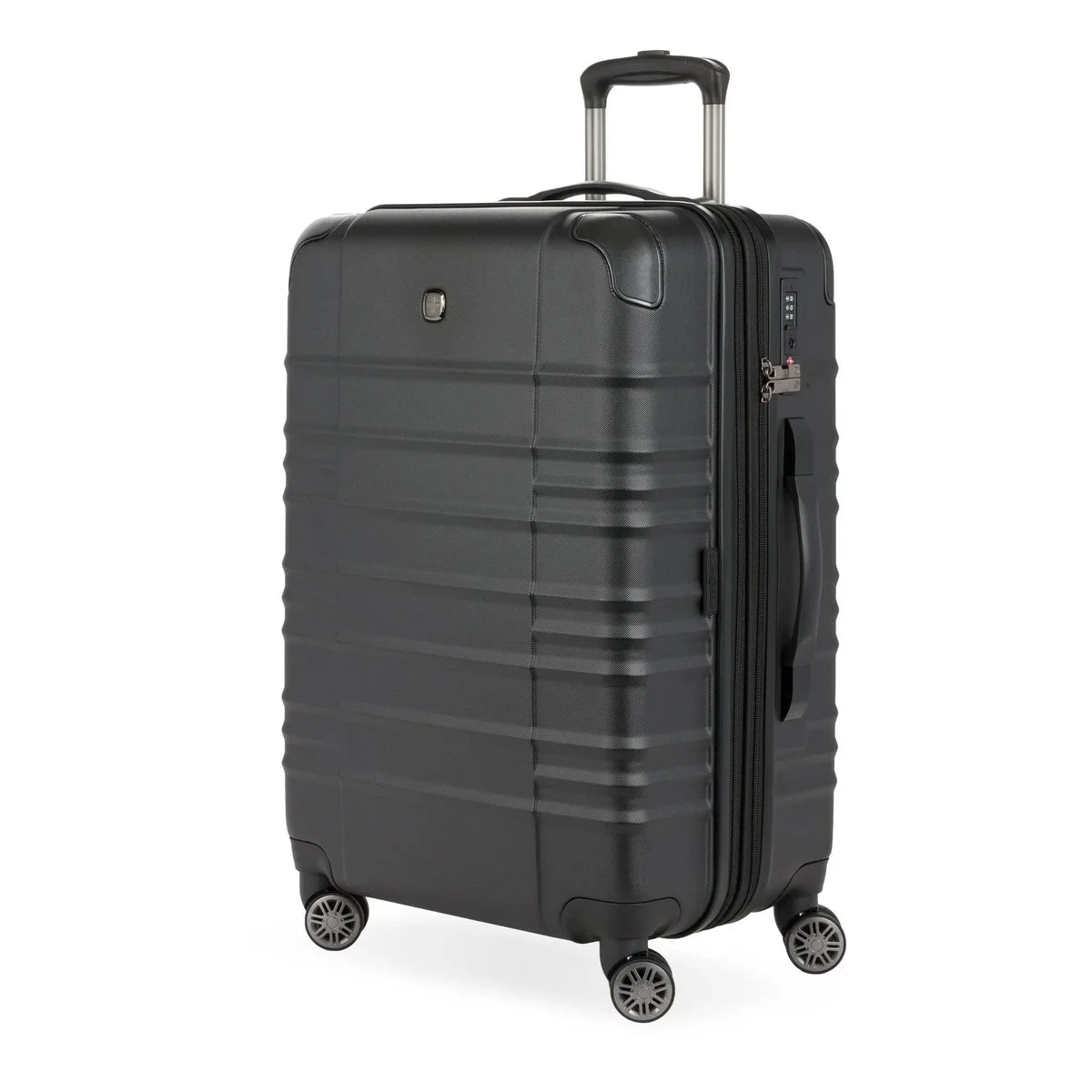 SWISSGEAR Medium Checked Hardside Spinner Suitcase - Black