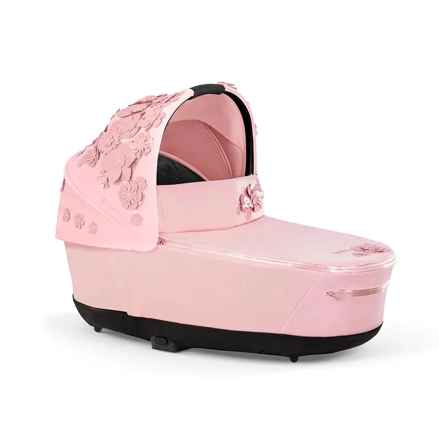 Cybex PRIAM 4/e-PRIAM 2 Lux Carry Cot - SIMPLY FLOWERS PINK