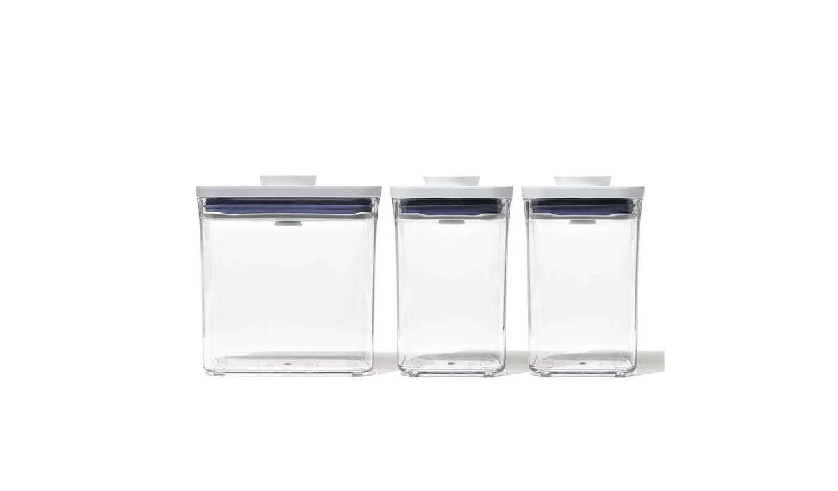 OXO POP 3pc Plastic Food Storage Container Set Clear
