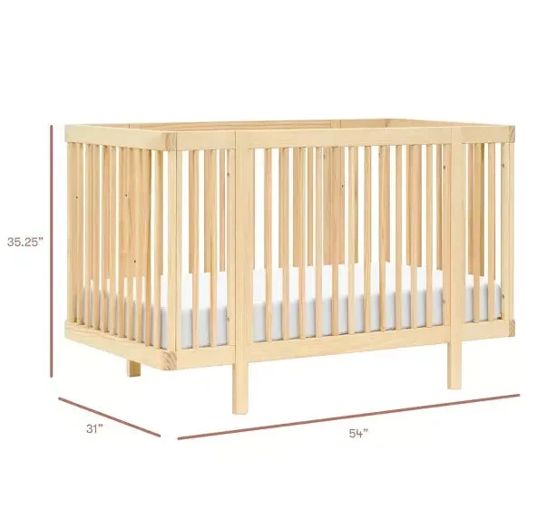 Babyletto Pogo 8-in-1 Convertible Crib w/All-Stages Conversion Kits in Blonde