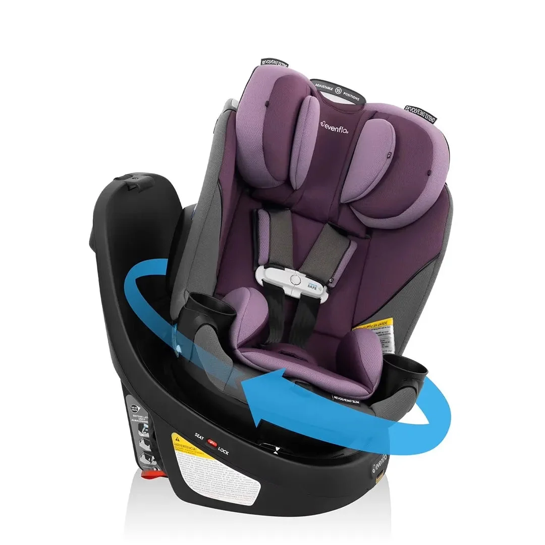 Evenflo Gold Revolve360 Slim 2-in-1 Rotational Car Seat with SensorSafe - Amethyst
