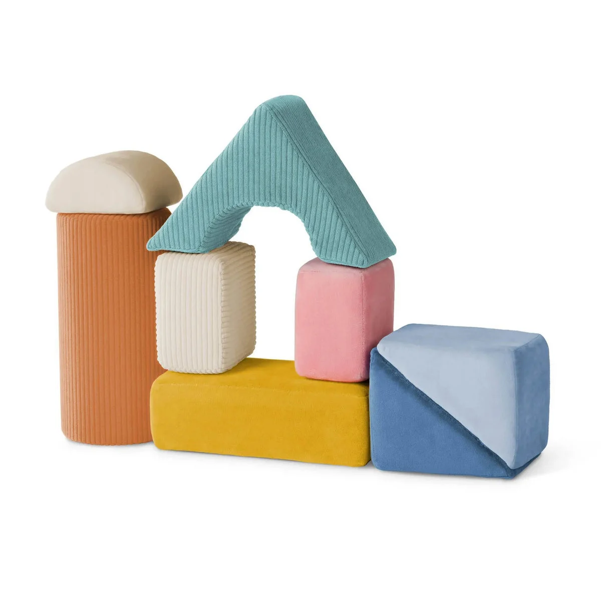 B.Toys Soft Sensory Baby Blocks for Stacking
