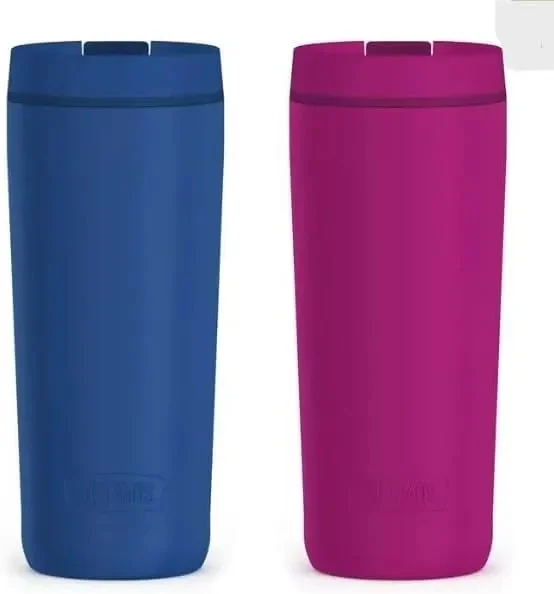 Thermos Stainless Steel 18oz Travel Tumbler 2-Pack - Black and Gray