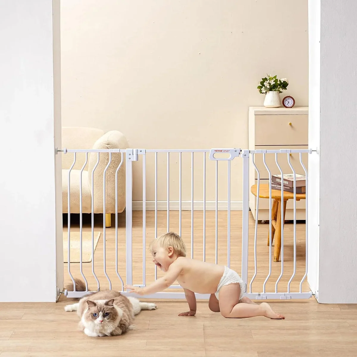 VEVOR Extra Wide Safety Gate - White