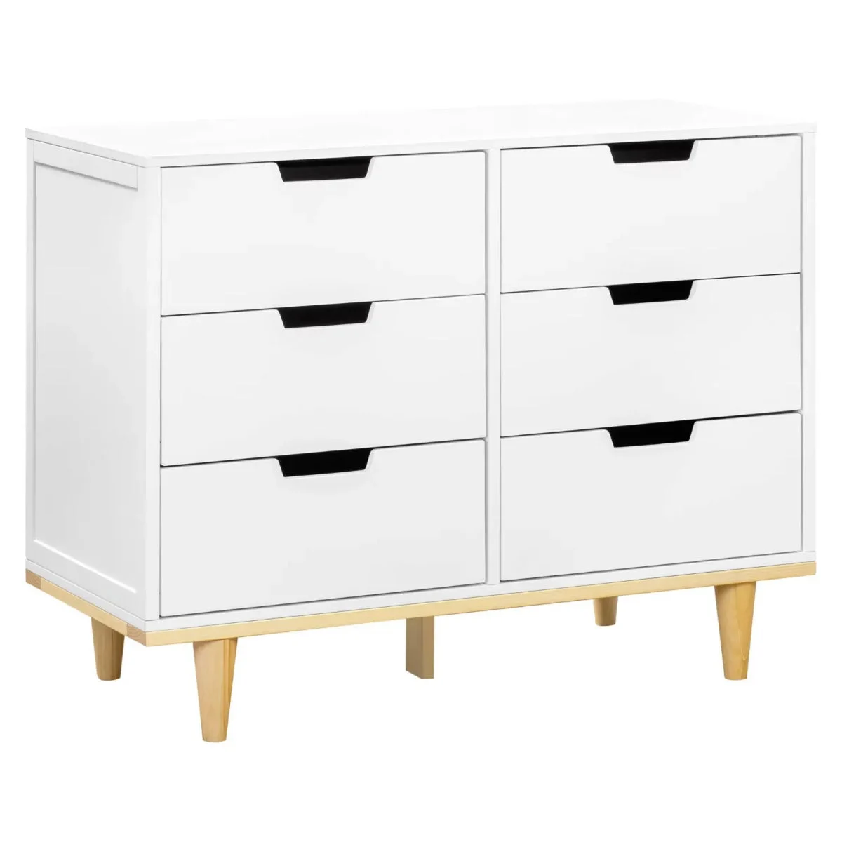 Davinci Marley 6-Drawer Double Dresser - White/Natural