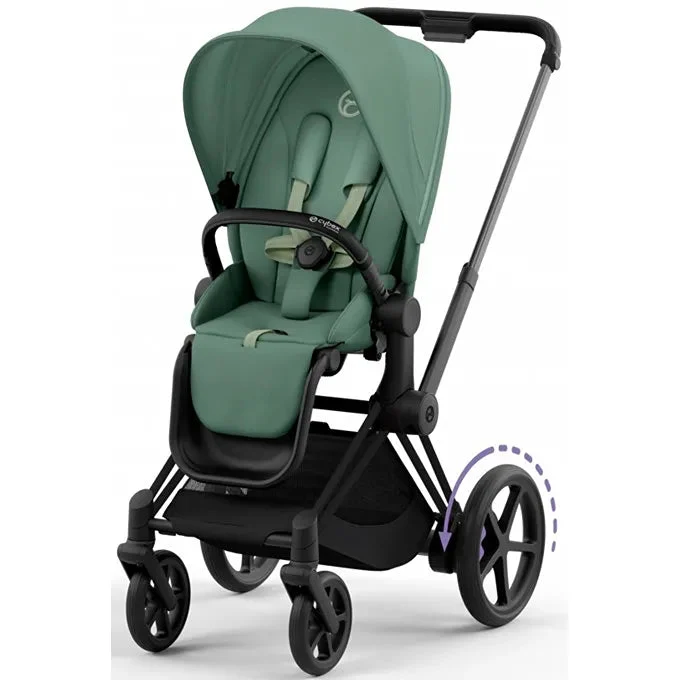 Cybex e-Priam2 Electric Stroller - Leaf Green / Matte Black