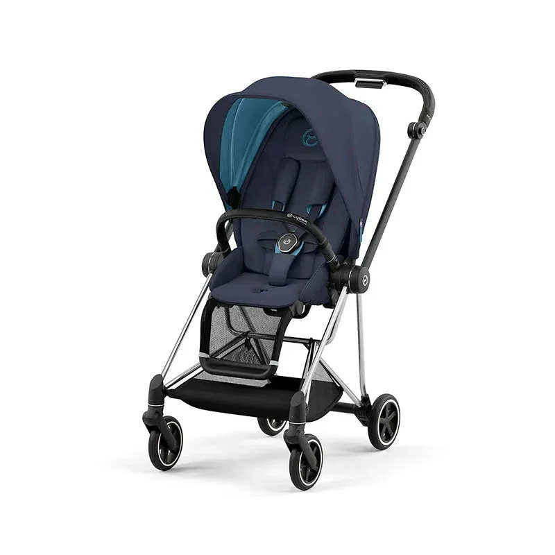 Cybex Mios 3 Compact Stroller - Nautical Blue / Chrome Frame