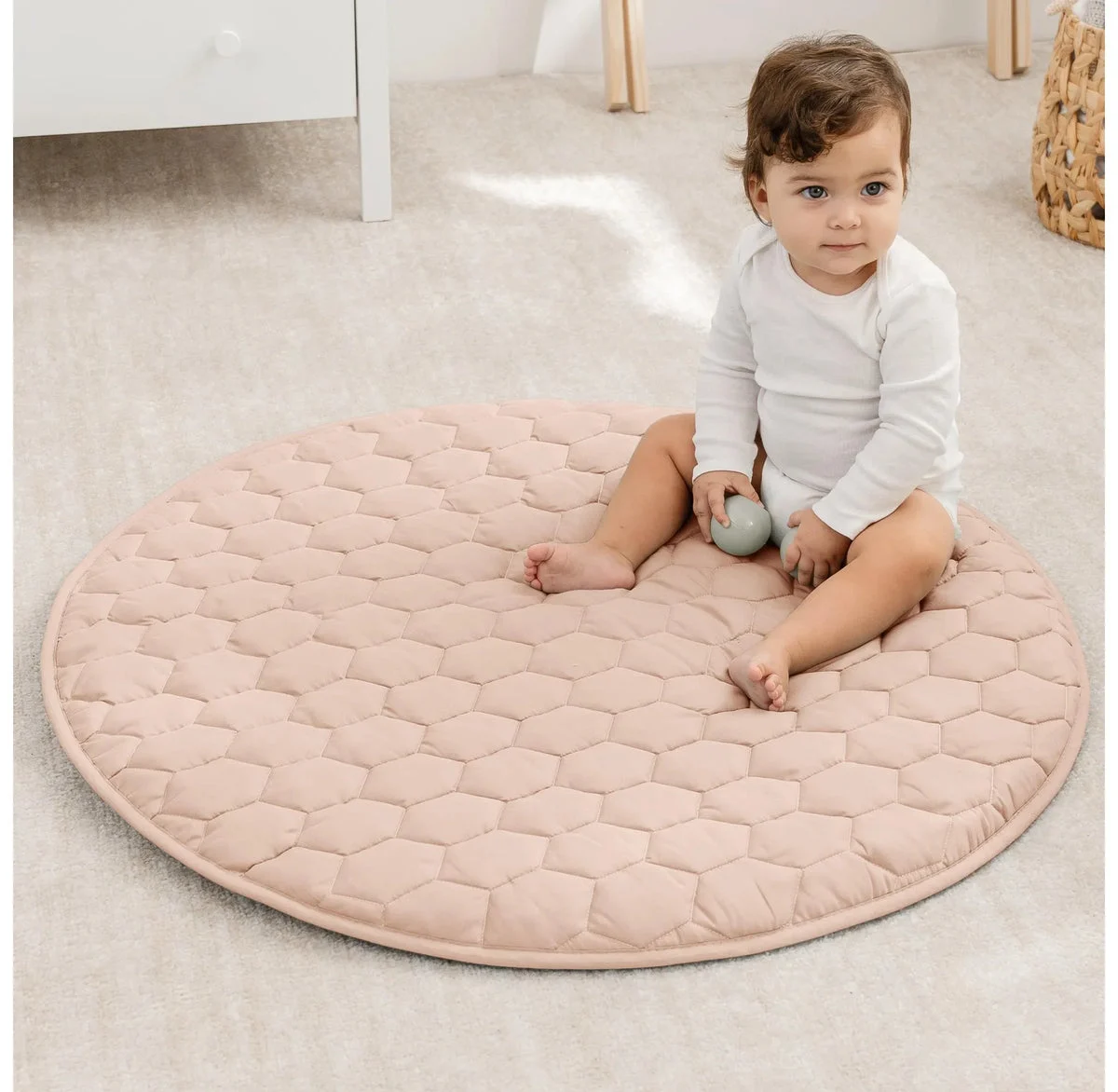 Comfy Cubs Blush Round Play Mat - 36