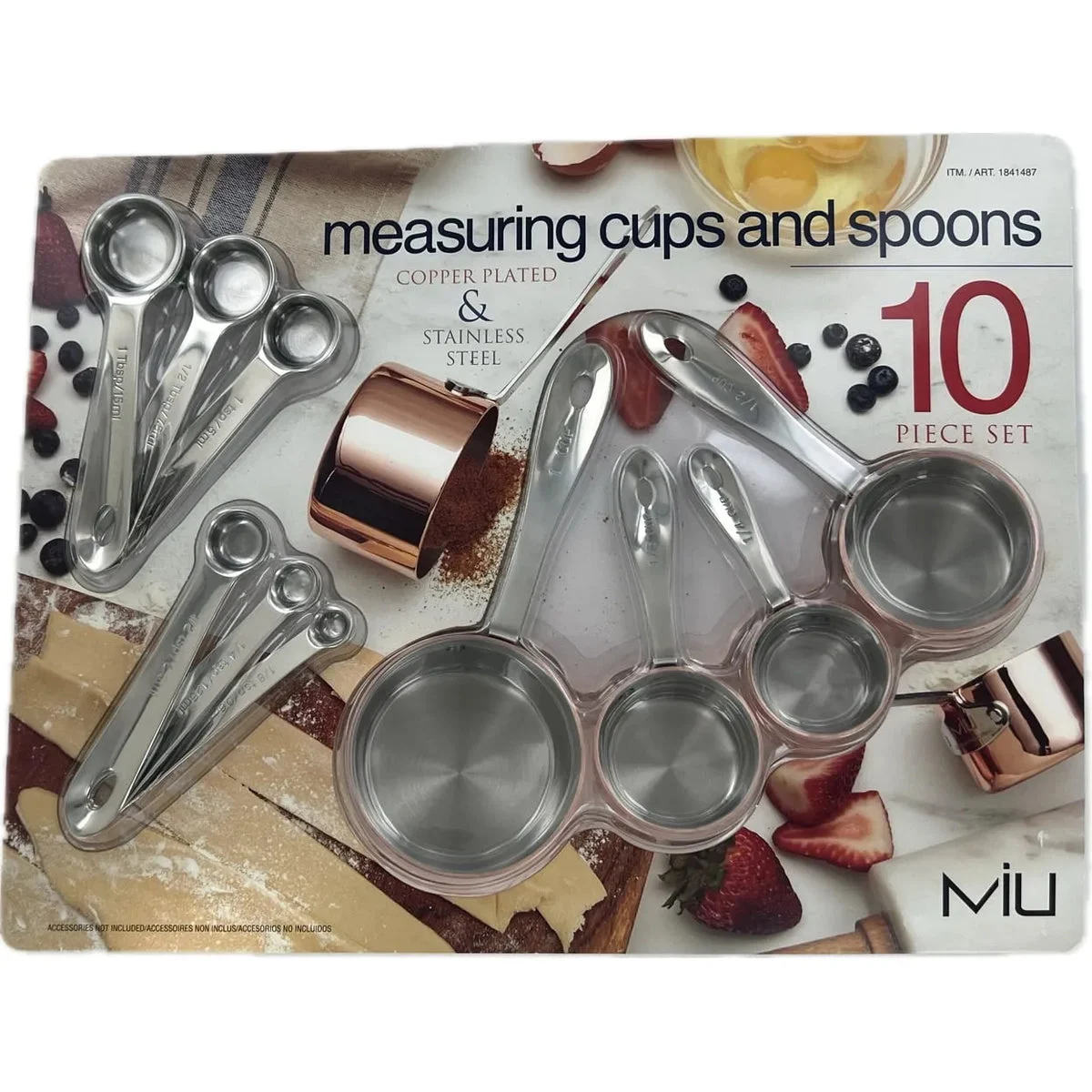 MIU France MIU Copper Plated & Stainless Steel Measuring Cups and Spoons, 10 Piece Set