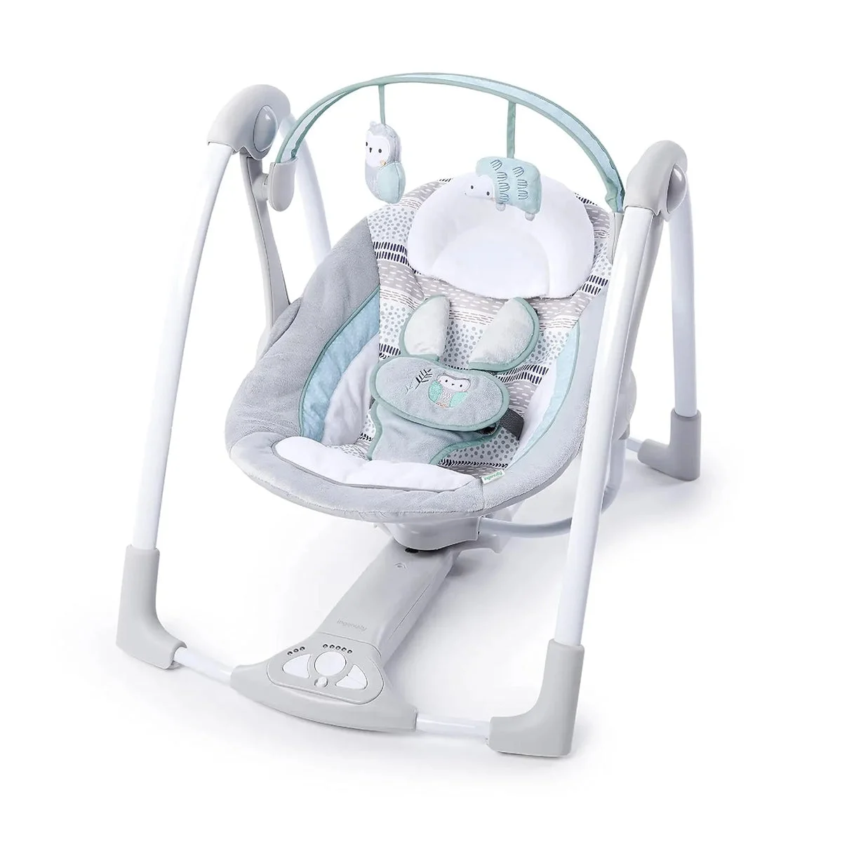 Ingenuity Portable Baby Swing with Music and Nature Sounds - Grey