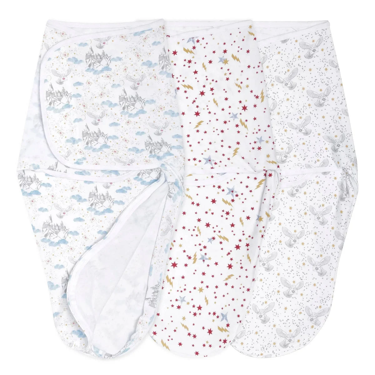 aden + anais essentials Baby Swaddle Wraps 3pk - Harry Potter 0-3m