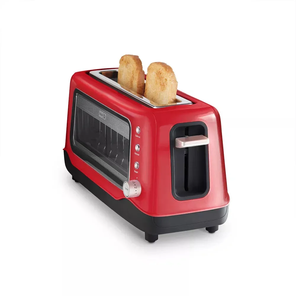 Dash Clear View Toaster - Red