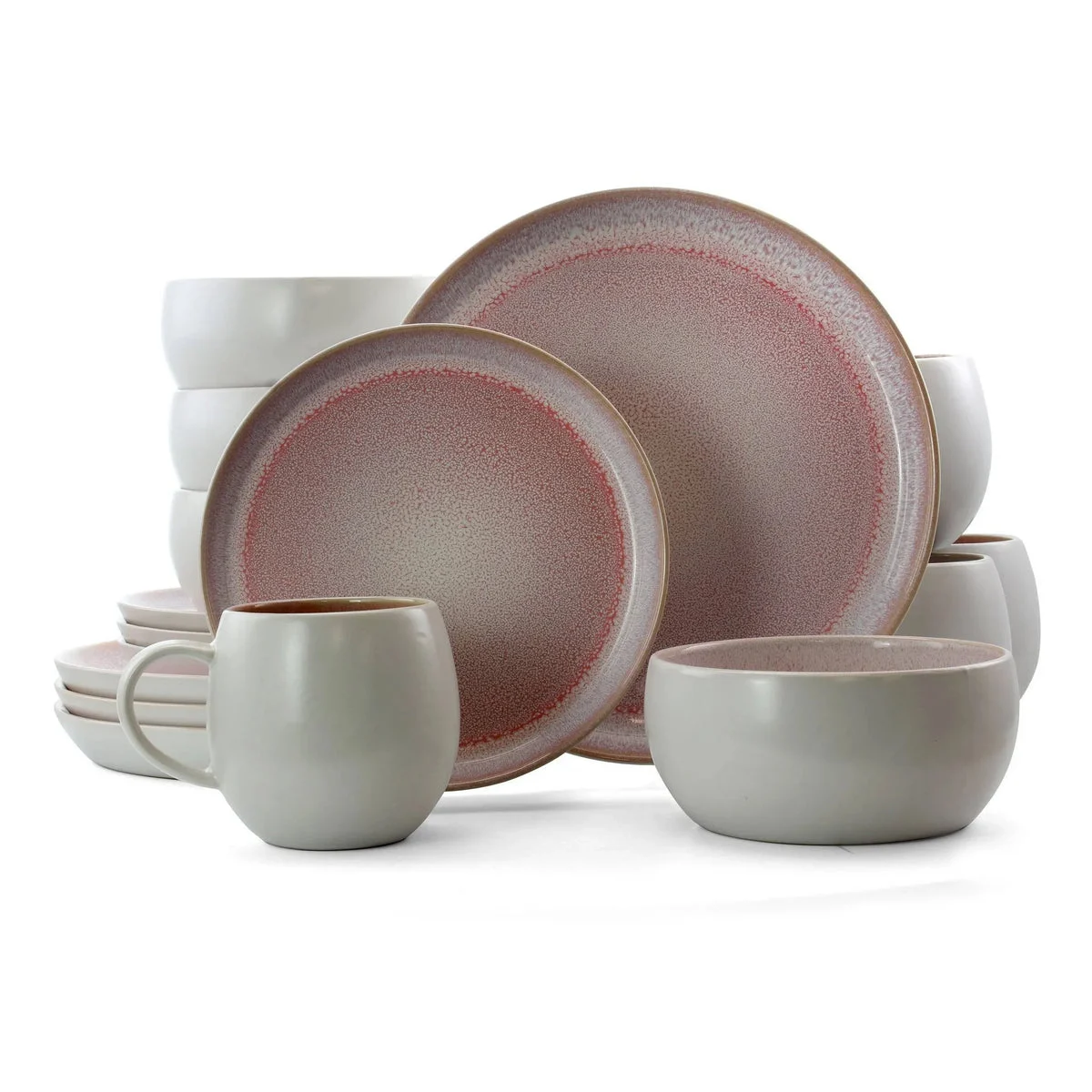 Elama 16pc Stoneware Dinnerware Set - Service for 4
