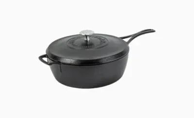 David Lodge 4 Quart Deep Skillet with Lid - Black