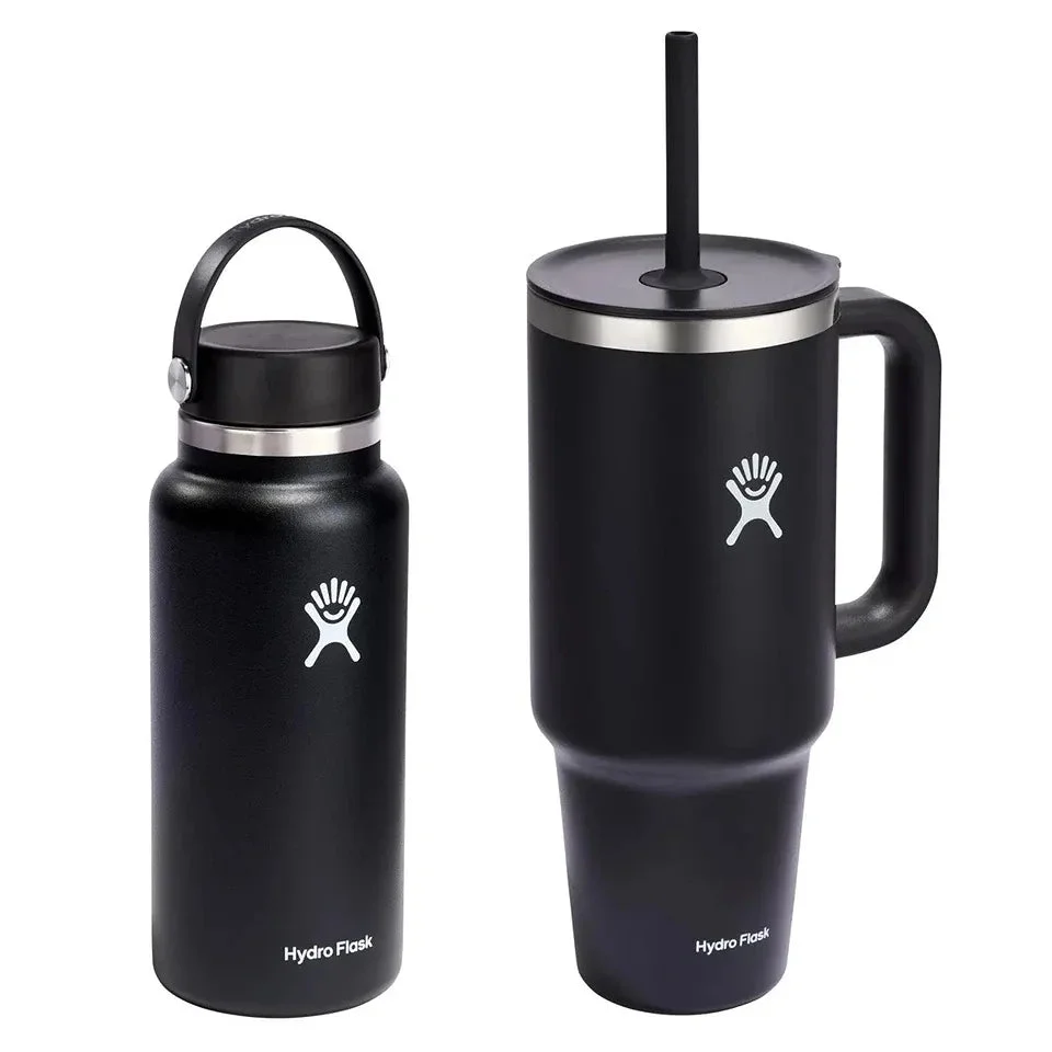 Hydro Flask 40oz Travel Tumbler & 32oz Wide Mouth Bottle