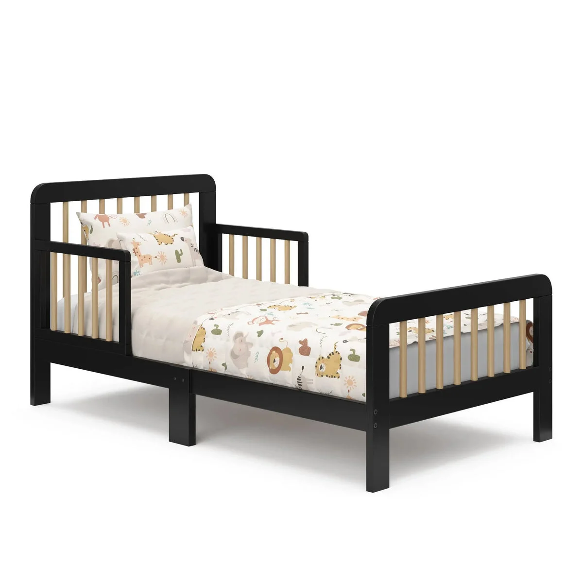 Storkcraft Pasadena Toddler Bed - Black and Driftwood