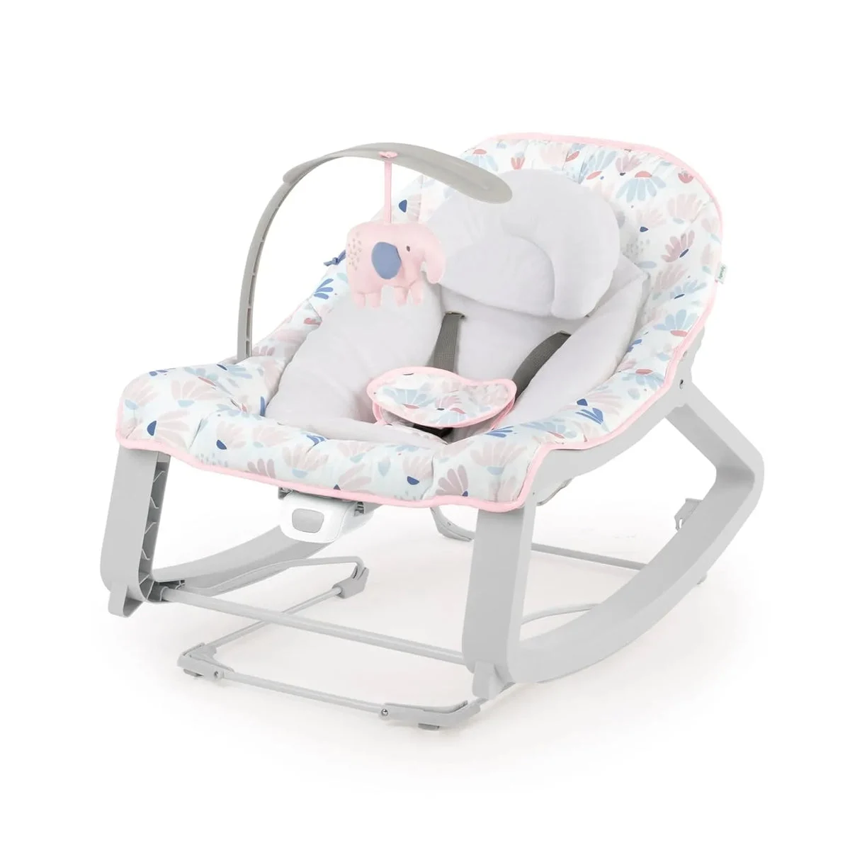 Ingenuity Keep Cozy 3-in-1 Grow with Me Vibrating Baby Bouncer Seat - Pink Burst