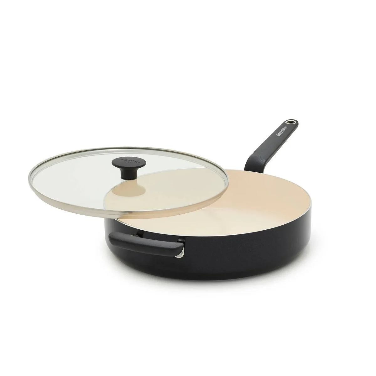 GreenPan Ceramic Nonstick Saute Pan with Lid - Black