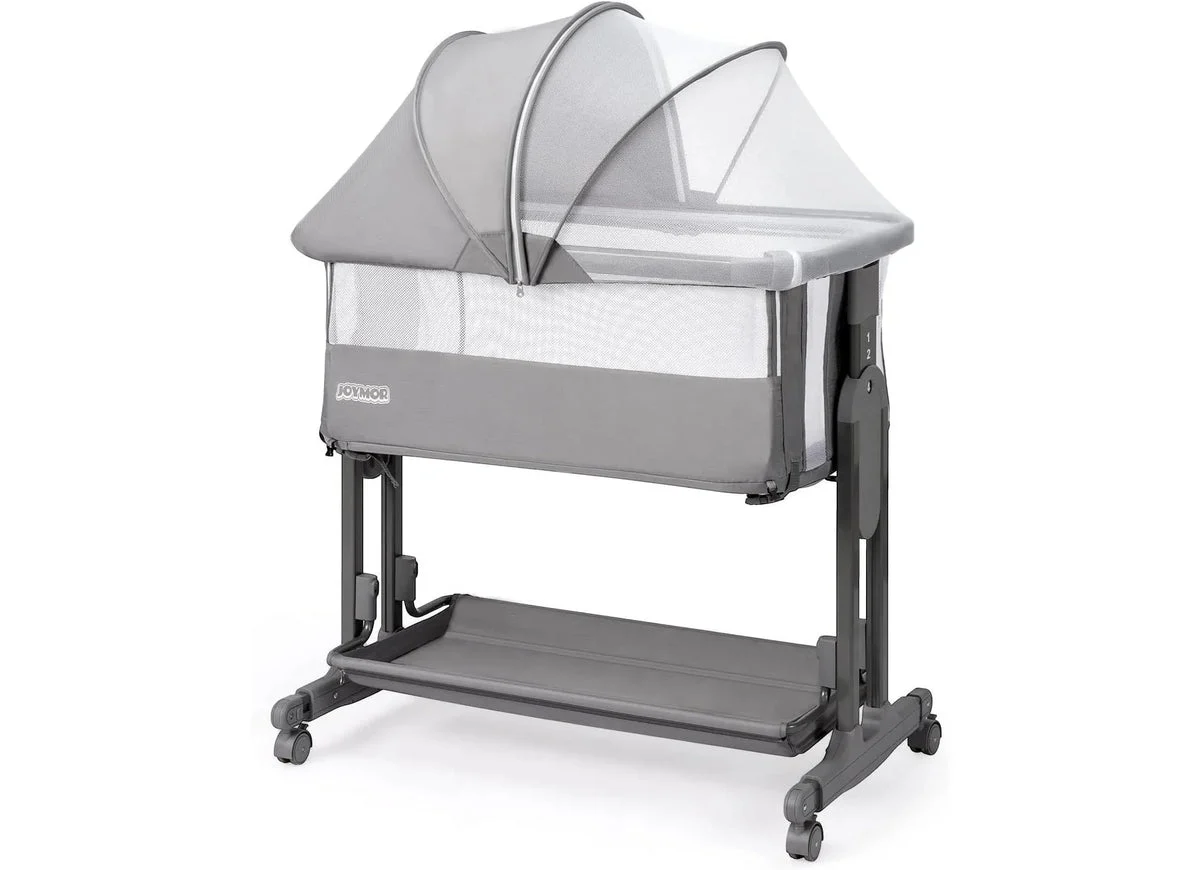 JOYMOR 4-in-1 Baby Bassinet Bedside Sleeper - Rocking