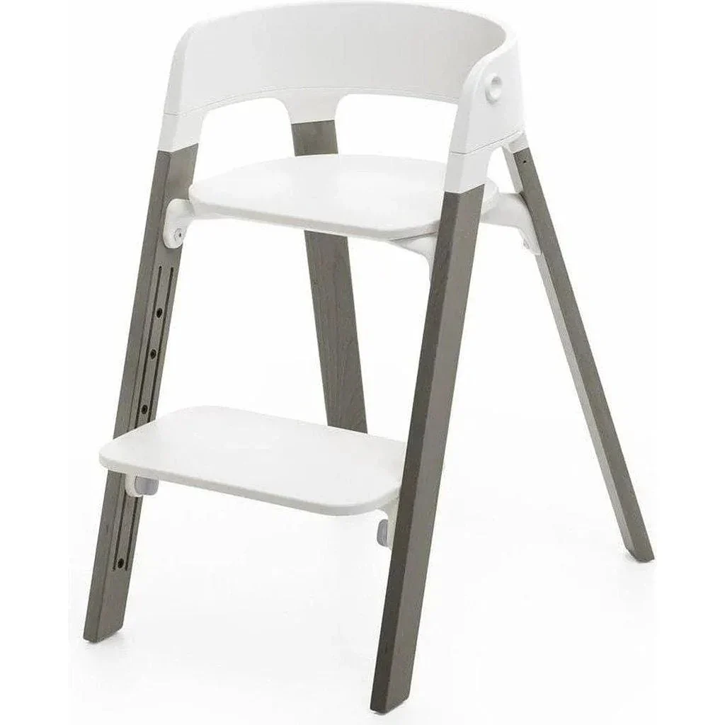 Stokke Steps Chair - White/Hazy Grey