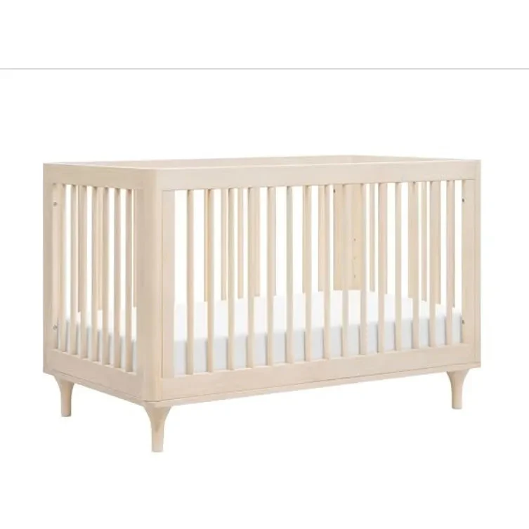 Babyletto Lolly 3-in-1 Convertible Crib with Toddler Bed Conversion Kit - Washed Natural
