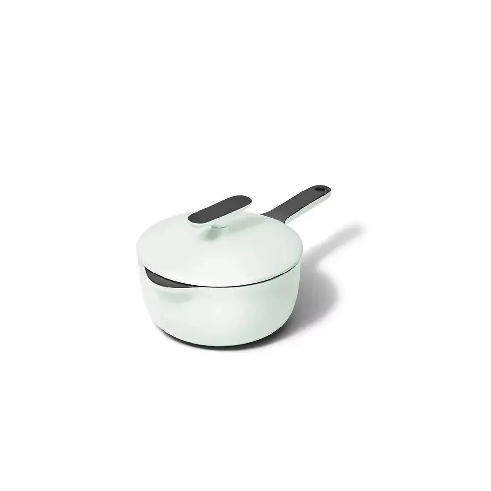 Caraway Home Enameled Cast Iron Mini Sauce Pan - Light Mist