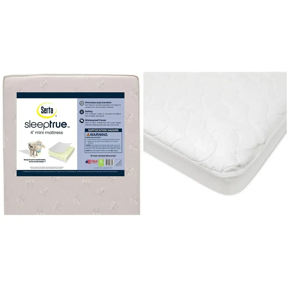 Serta Delta Children Serta SleepTrue Mini Crib Mattress - Hypoallergenic & Waterproof