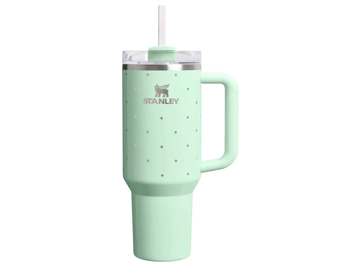 Stanley 40 oz Stainless Steel Quencher Tumbler - Peppermint Polka Dot