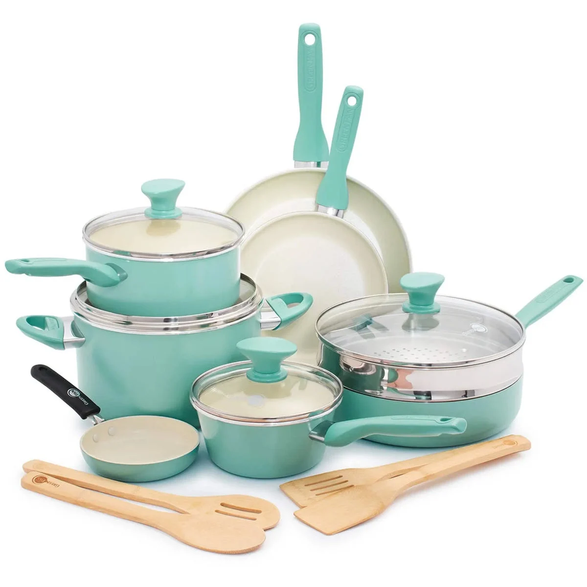 GreenPan Ceramic Nonstick 16-Piece Cookware Set