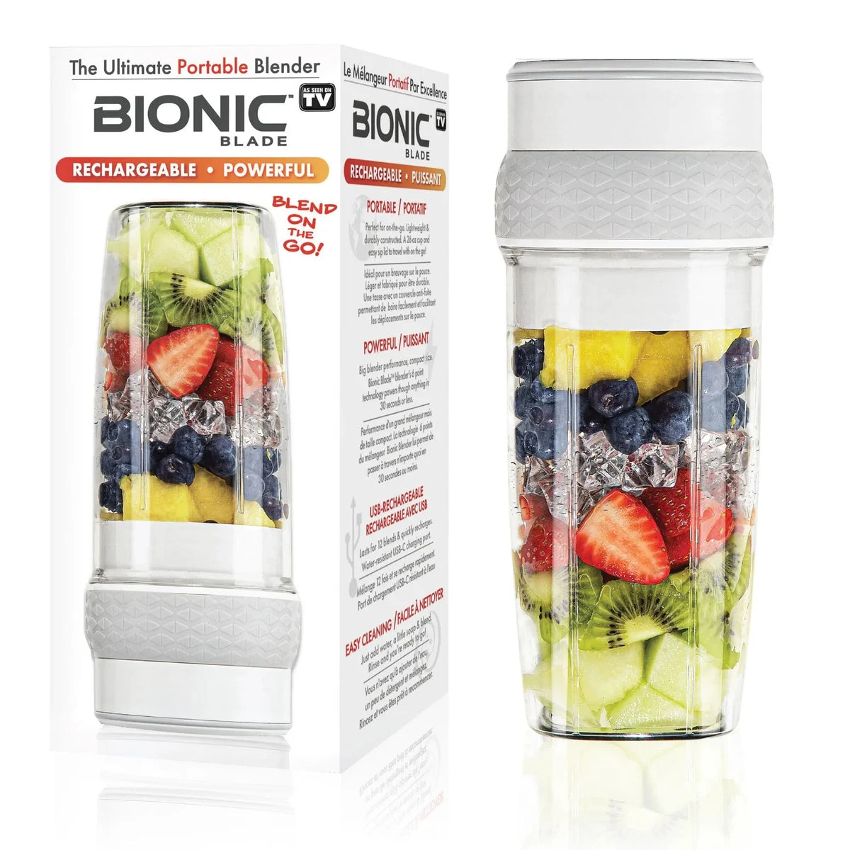 EMSON Bionic Blade Personal Portable Blender - White