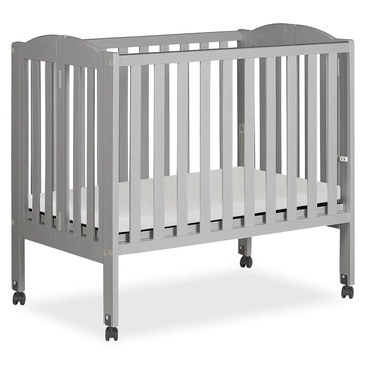 Dream On Me 2 in 1 Folding Portable Crib - Grey