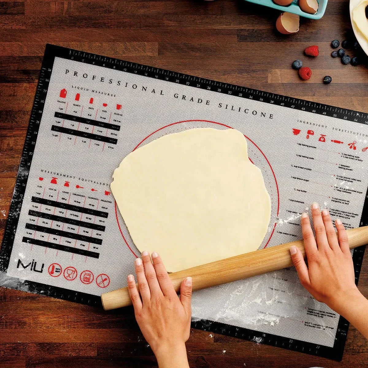 Miu France Silicone Non-Stick Pastry and Baking Mat 3 Piece Set