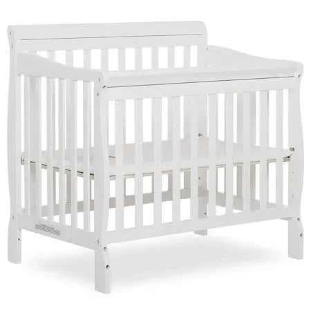 Dream On Me Aden 4-in-1 Convertible Mini Crib - White