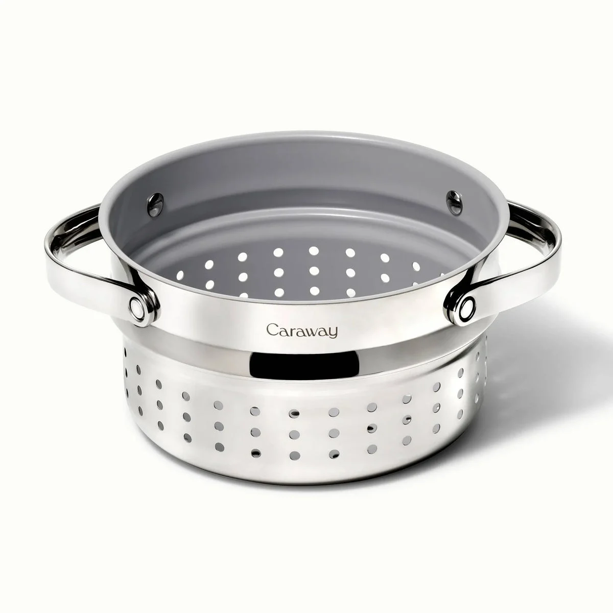 Caraway 3qt Nonstick Stainless Steel Small Steamer Silver