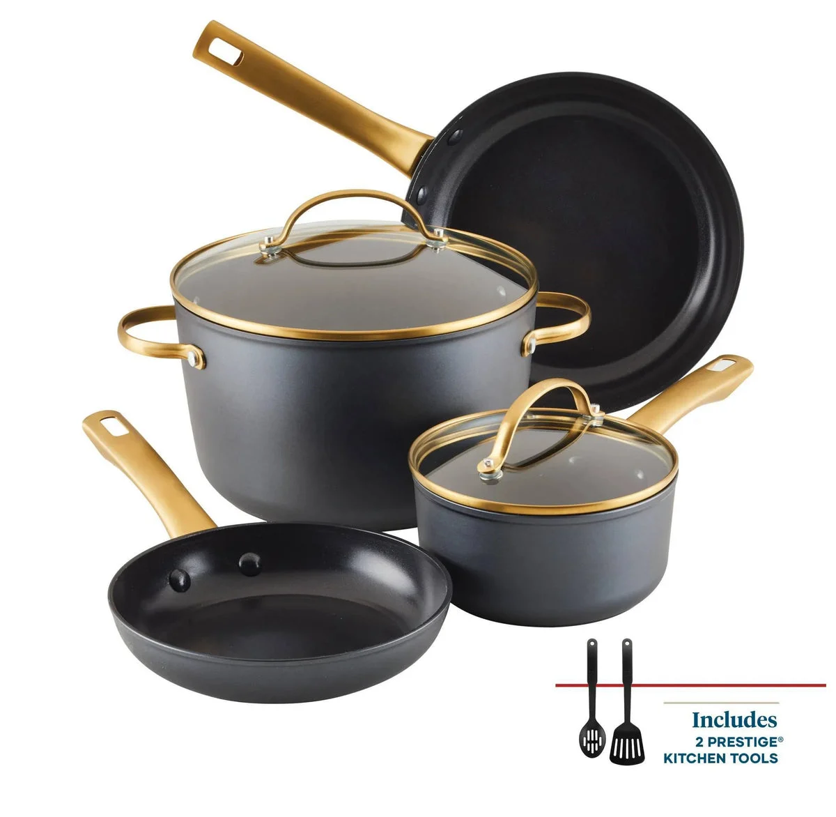 Farberware Forged Induction 8pc Ceramic Nonstick Cookware Set