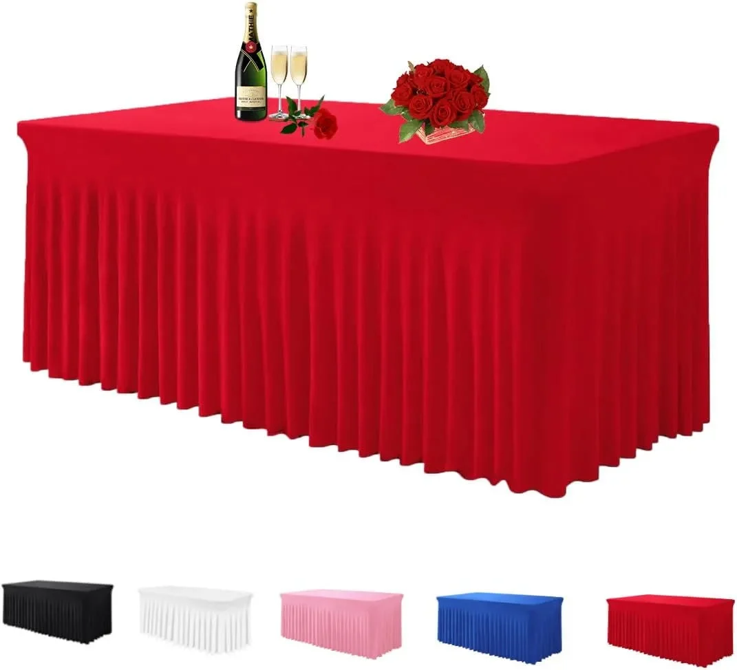 KGS HOME INC KGS Red Tablecloth - 6ft - 2 Pack