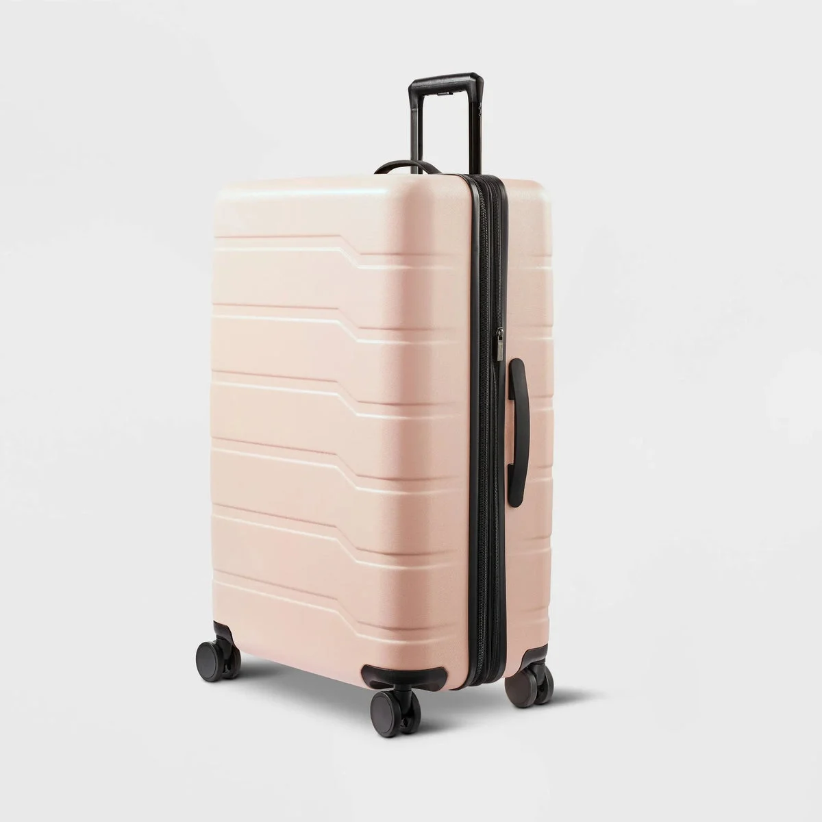 Open Story Hardside Large Checked Suitcase - Pink