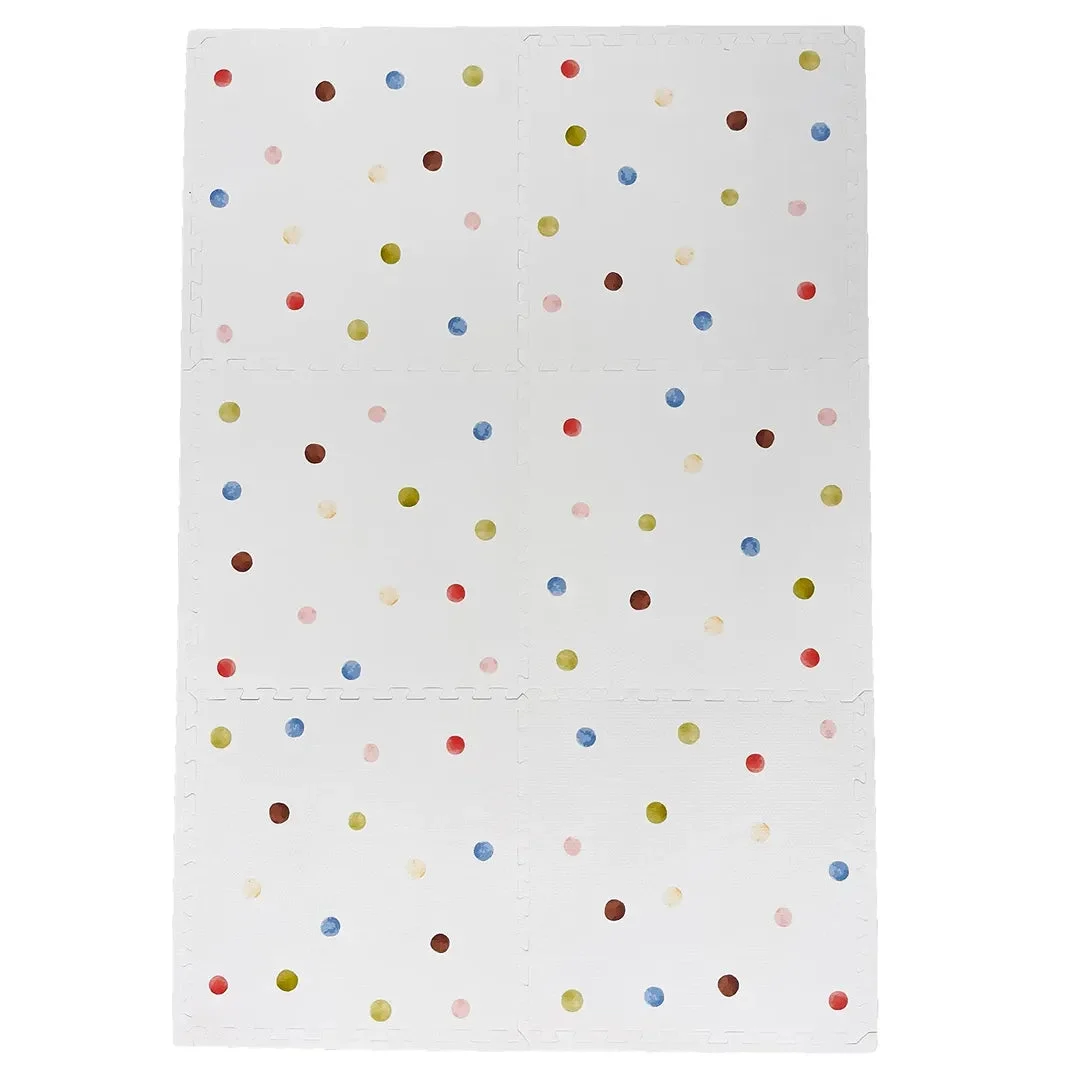 Graco Foam Puzzle Play Mat 4' x 6' - Polka Dots