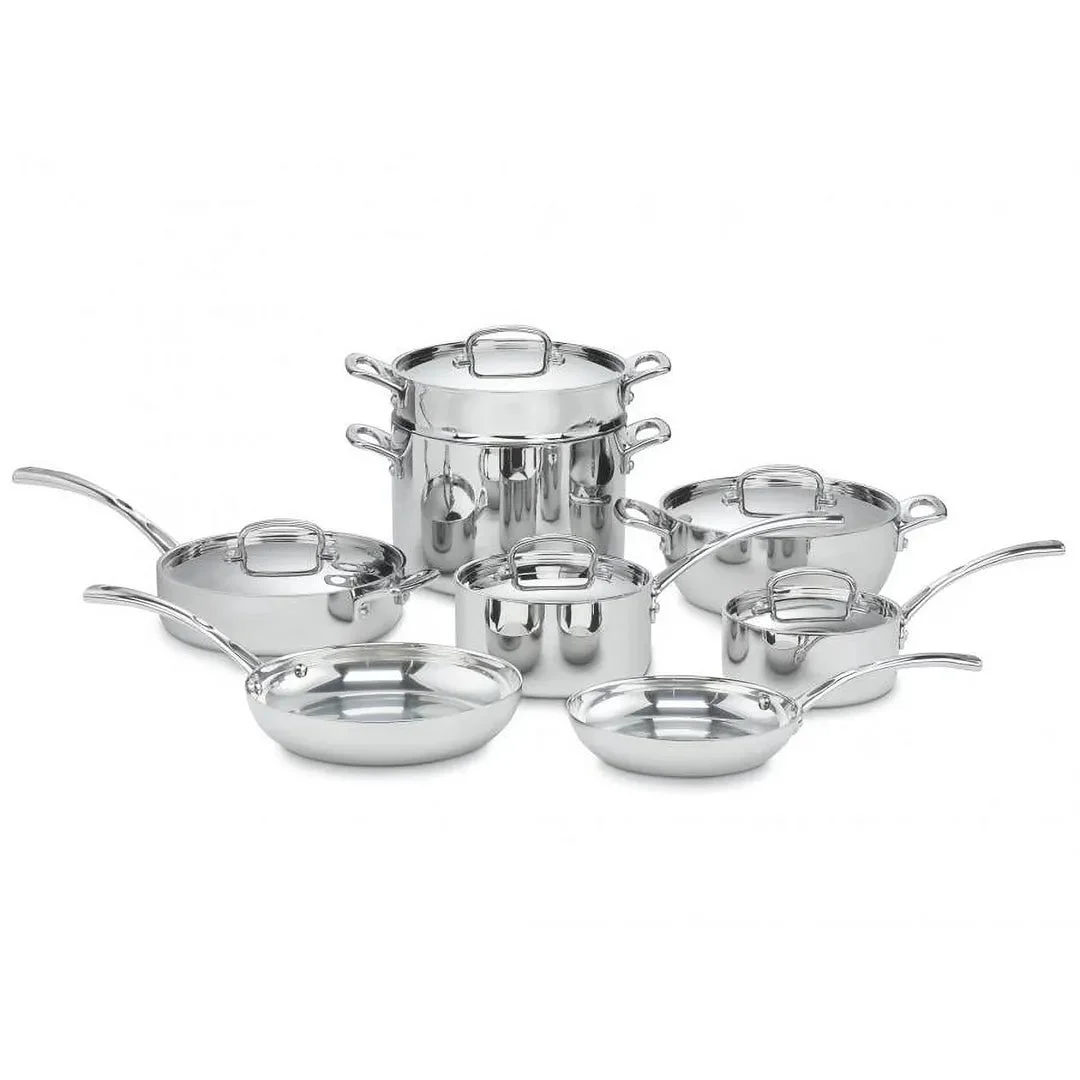 Cuisinart Tri-Ply Clad Stainless Steel 13-Piece Cookware Set