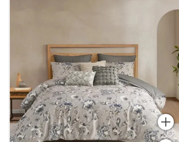 West park 8-Piece Comforter Set Queen - Grey